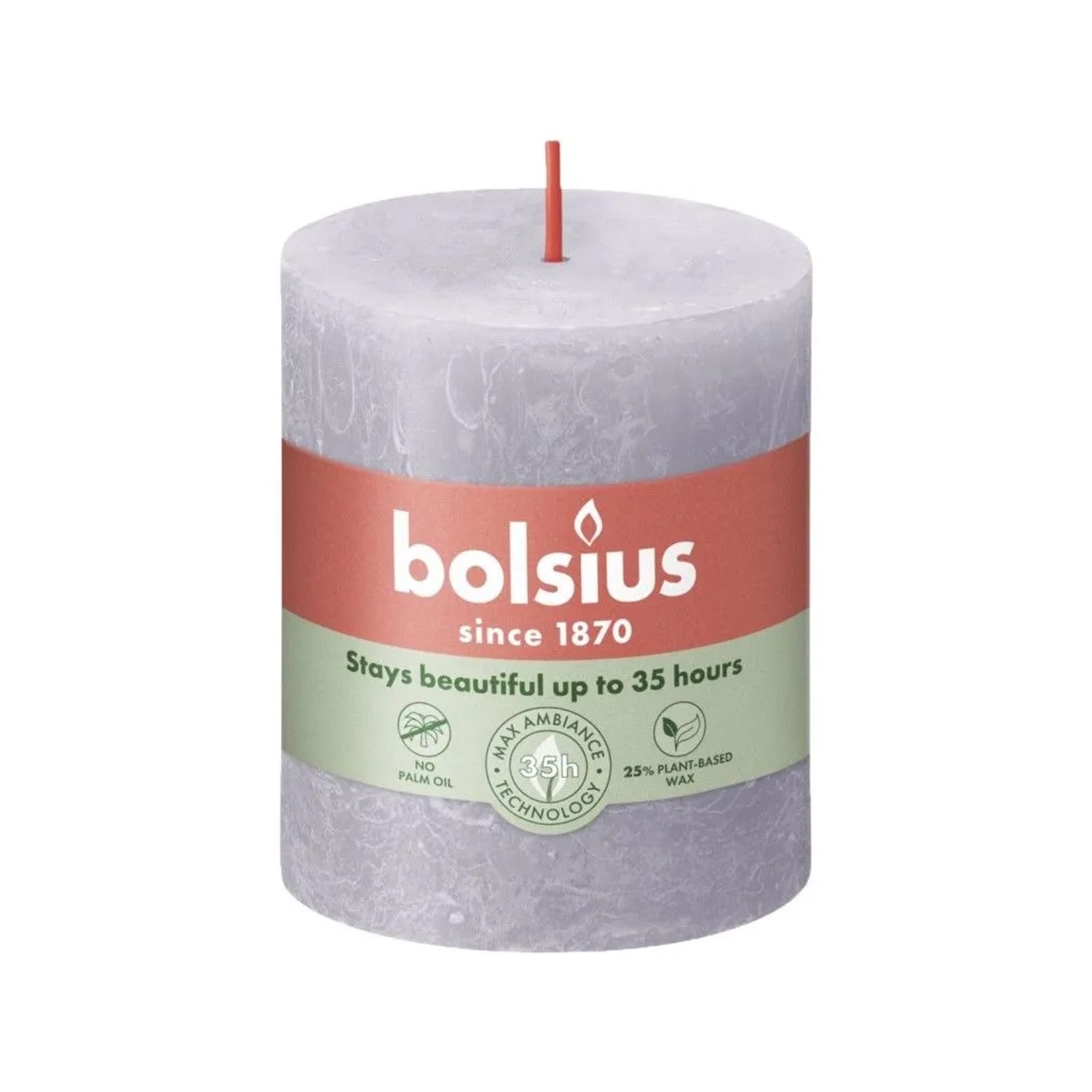 Bolsius Rustic Shine Válec 68×80 mm – Frosted Lavender (fialová)