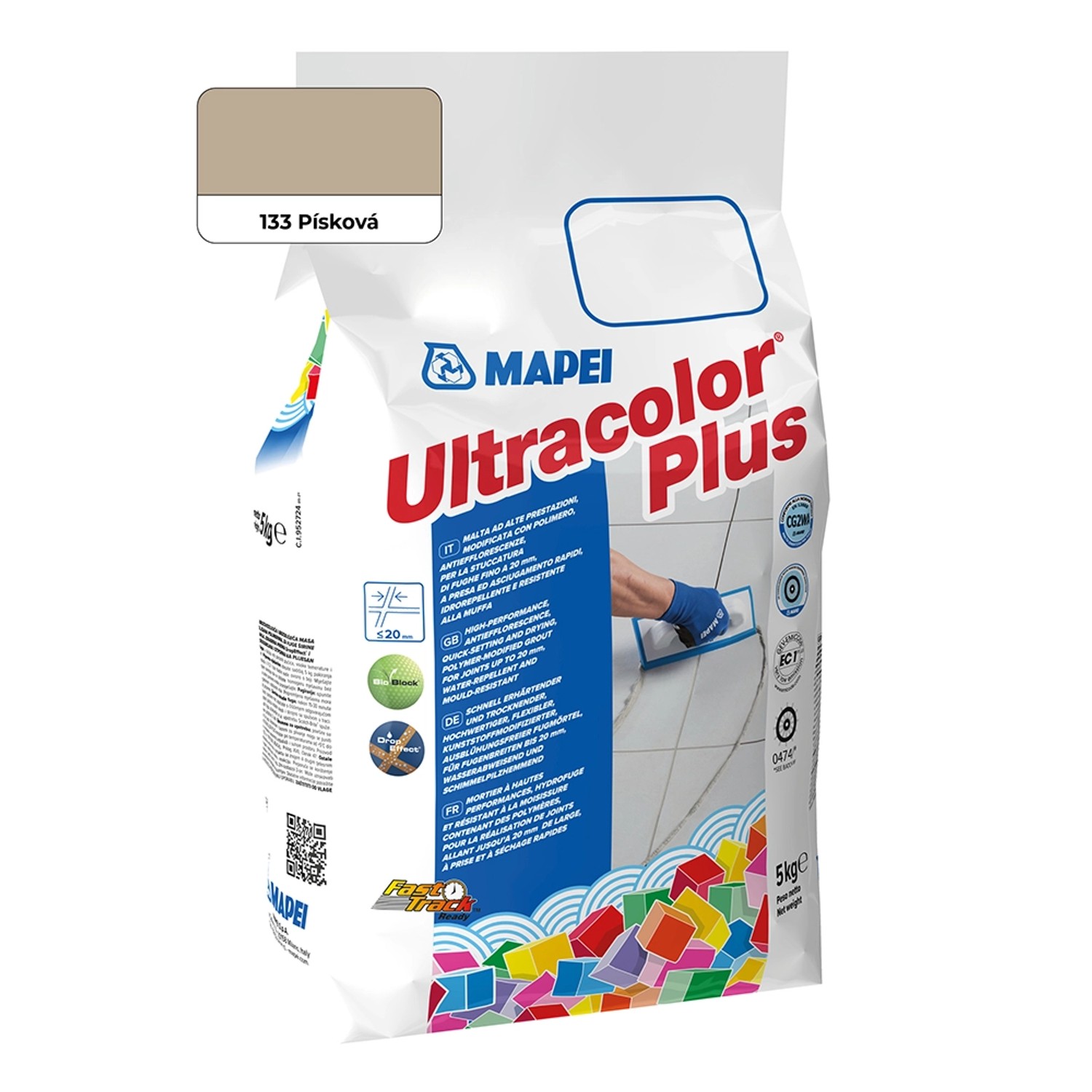 Hmota spárovací Mapei Ultracolor Plus 133 písková 5 kg