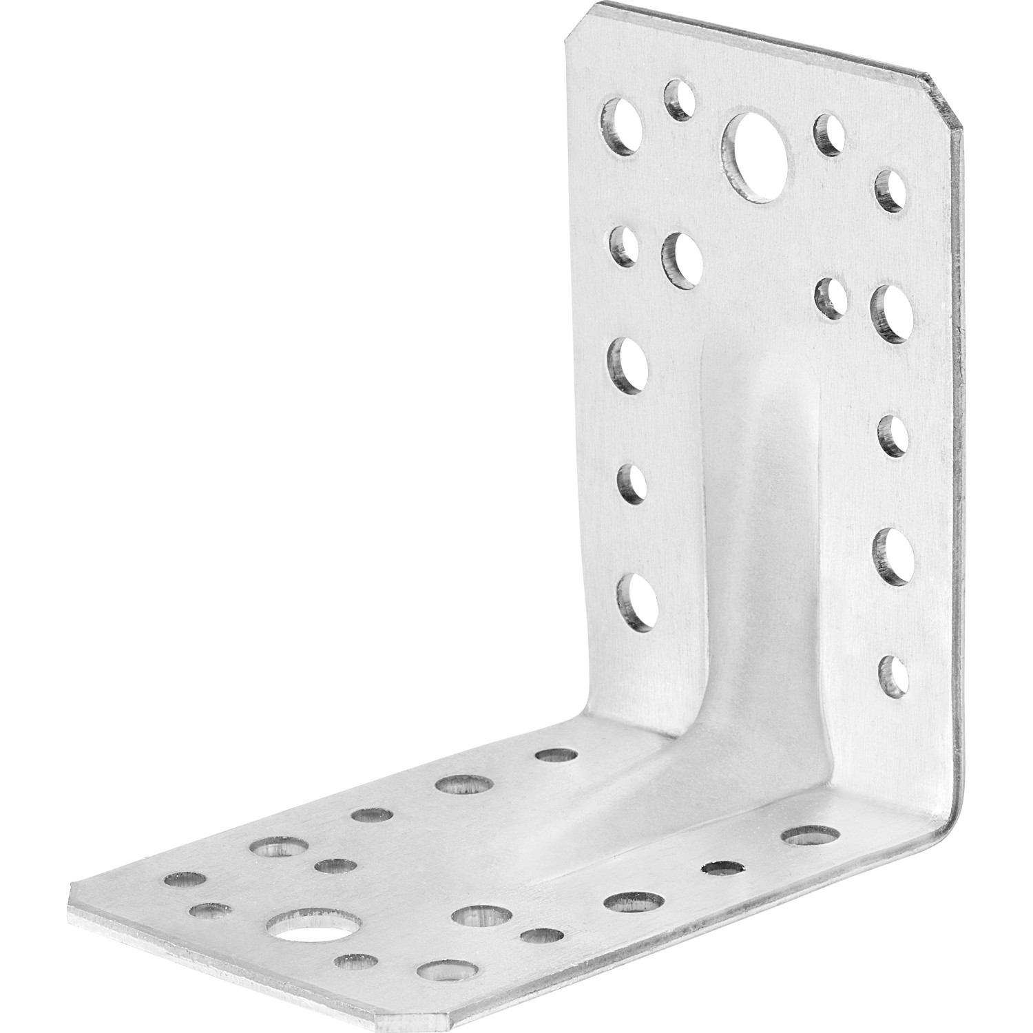 Spojovací úhelník s výztužným žebrem, 90 mm x 90 mm x 65 mm, pozinkovaný, 20 ks