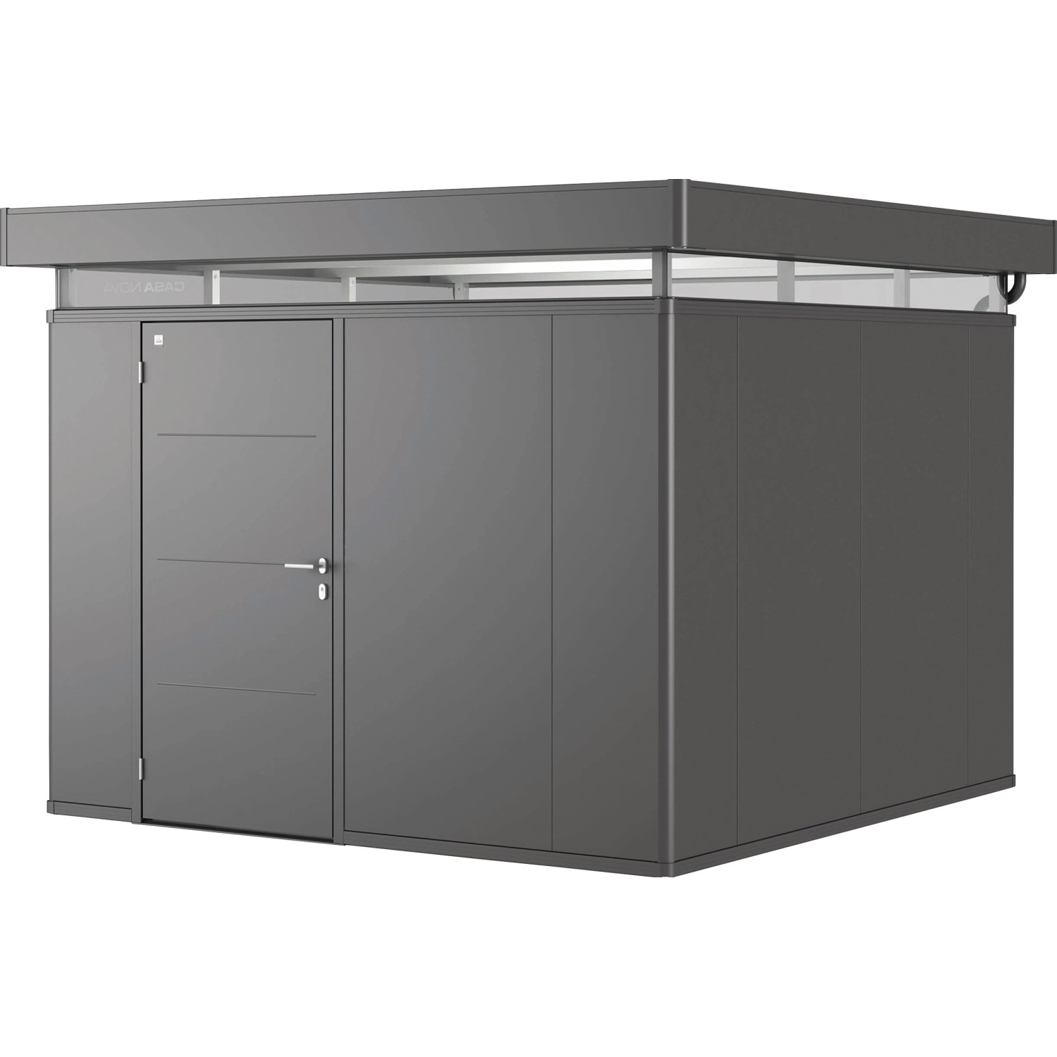 Biohort Plechový zahradní domek CasaNova 3 x 3 tmavě šedá, 330 x 330 cm, L