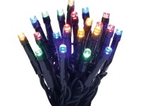 LED světelný řetěz 80 pestrých LED zelený kabel 8,92 m