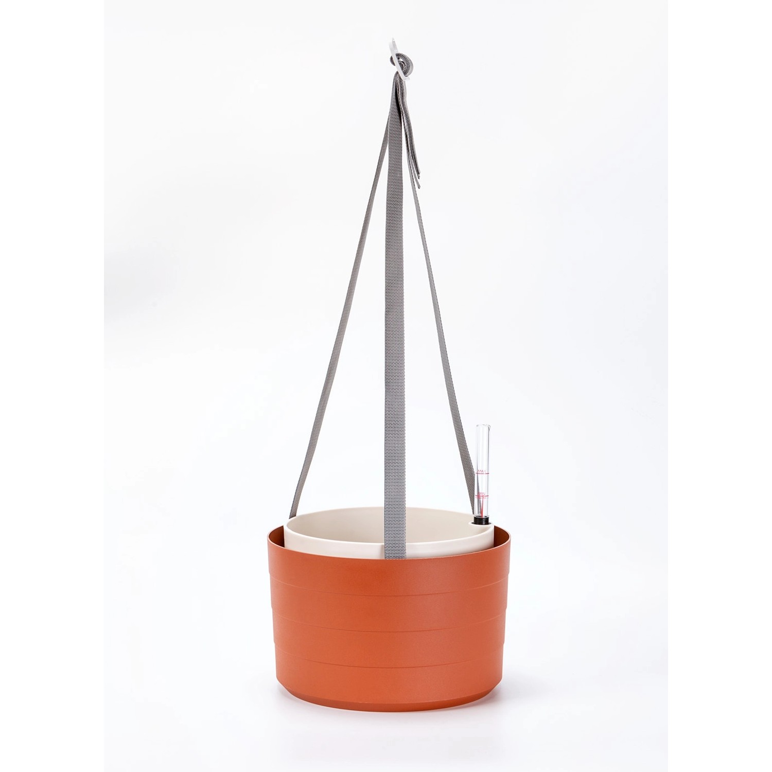 Plastia Samozavlažovací závěsná žardina Berberis terakota+slon.kost pr.30x19,8cm