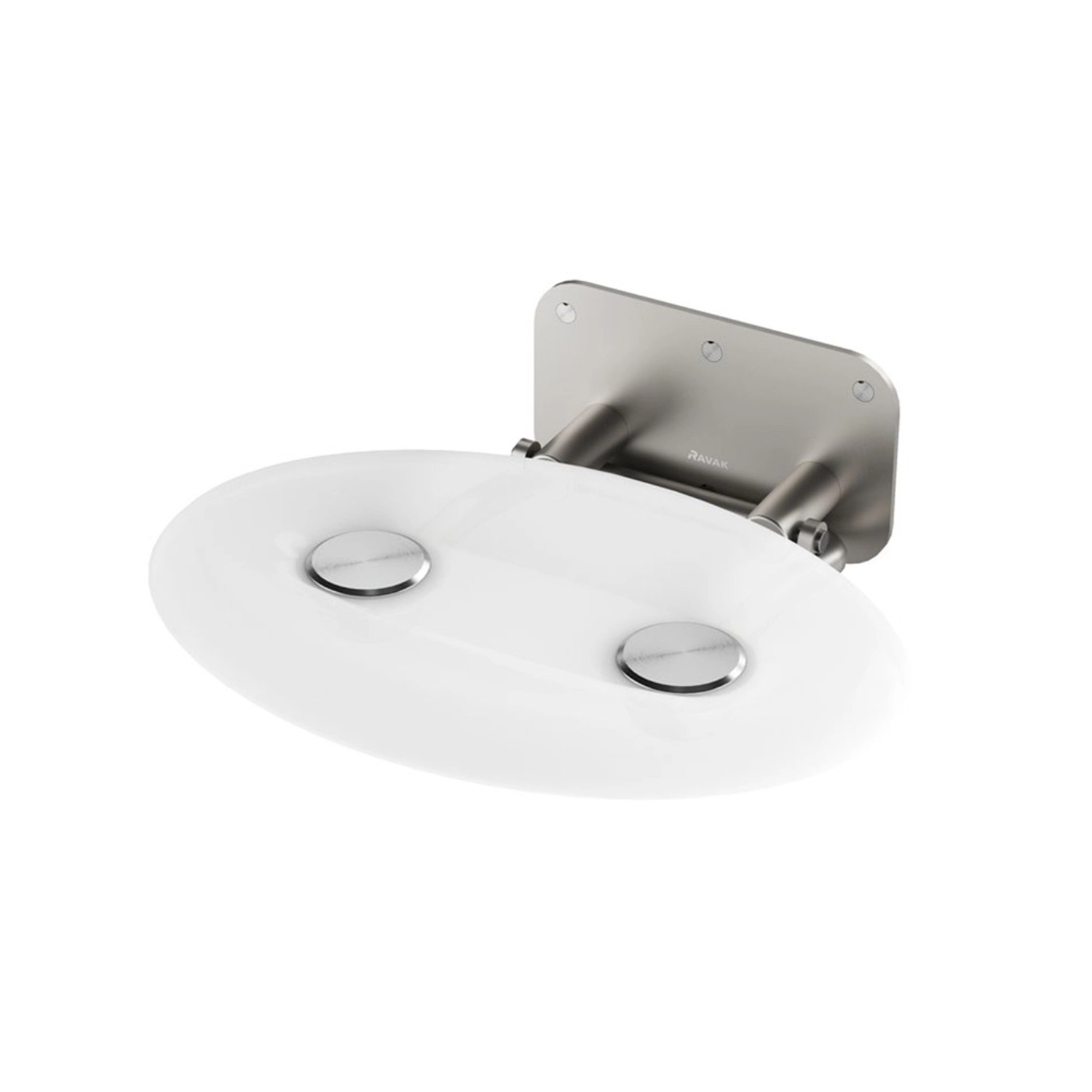 Ravak OVO P sprchové sedátko sklopné š. 41 cm průsvitně bílá B8F0000049