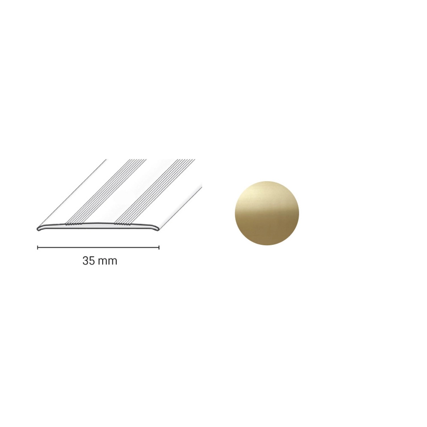 Döllken Profiles Přechodový profil DP 08 S samolepicí 35 x 1800 mm, zlatý