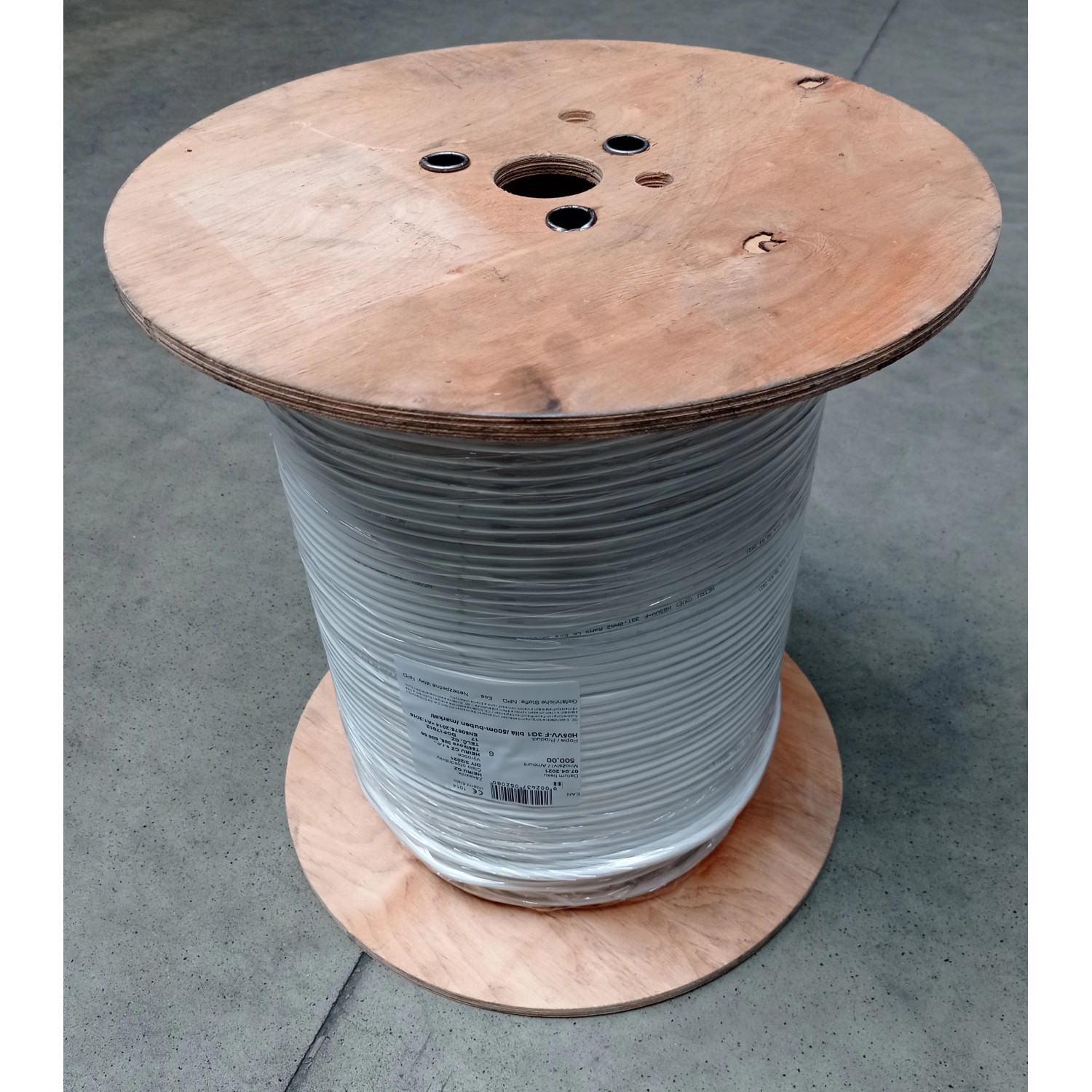 Silový kabel H05VV-F 3Gx1,0, bílá - metráž