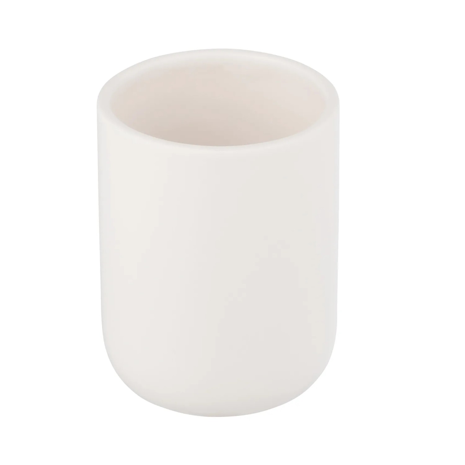 Bílý kelímek na zubní kartačky, keramický, Ø 7,6 cm, Allstar bílý