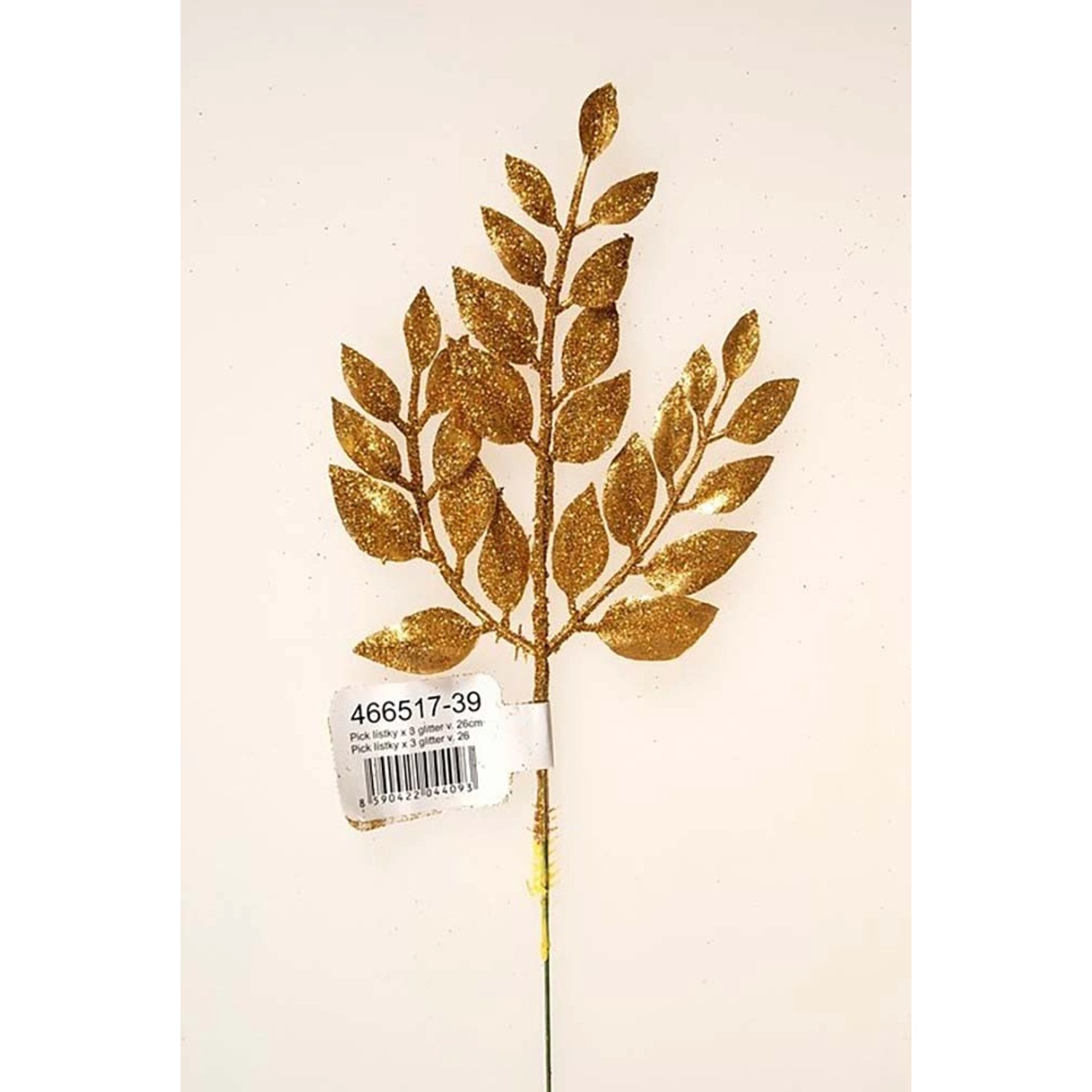 EverGreen Dekorativní větvička zlatá 26 cm