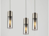 GLOBO Závěsné svítidlo Annika matný nikl s kouřovým nádechem 1bodové pr. 10,5 cm