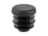 Záslepka s lamelami pro kruhové trubky černá průměr 15 mm