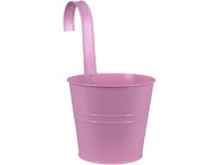 A.H.G. Zinkový květináč na balkon, růžová, pr. 11 x 22 cm