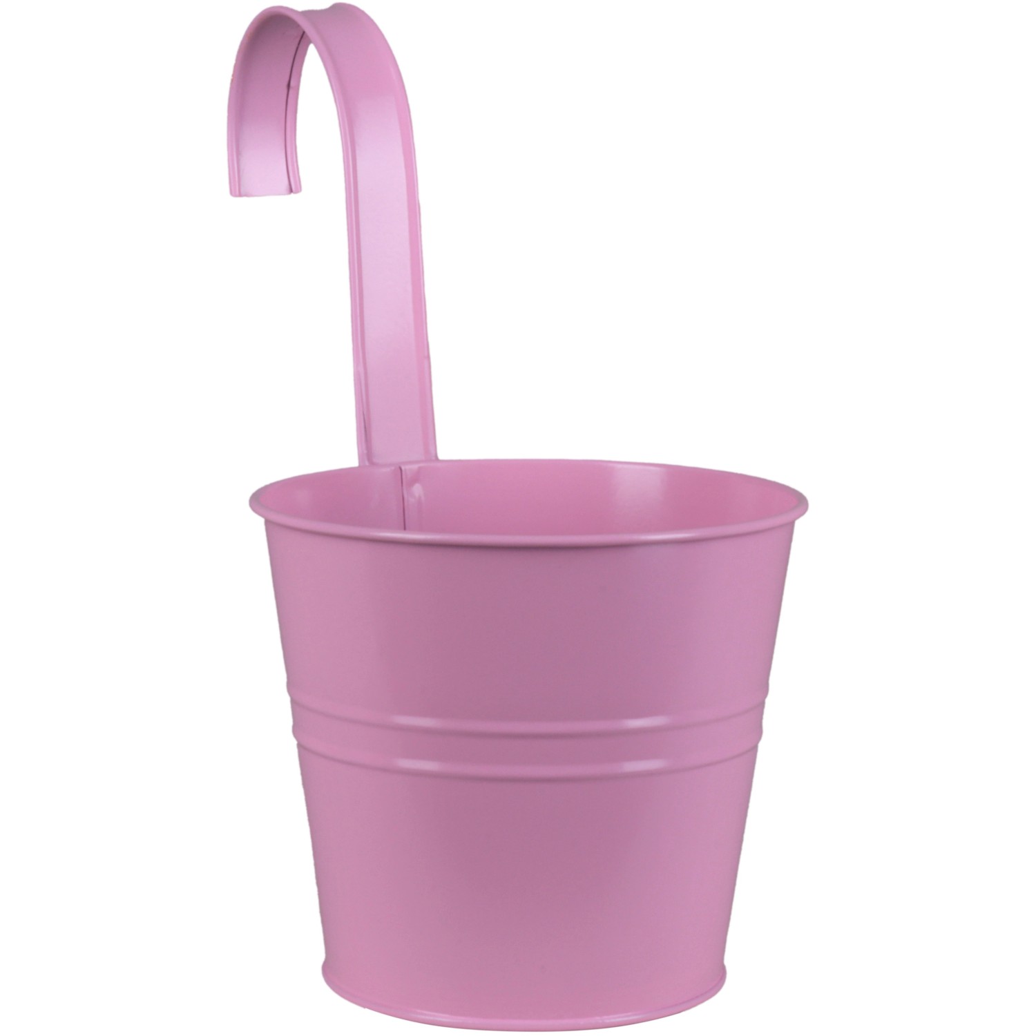 A.H.G. Zinkový květináč na balkon, růžová, pr. 11 x 22 cm