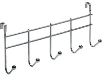 Hettich Věšák na dveře s 5 háčky, chromovaný