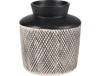 Váza Minimalist Zen keramická 18,4 cm x průměr 16,5 cm černá