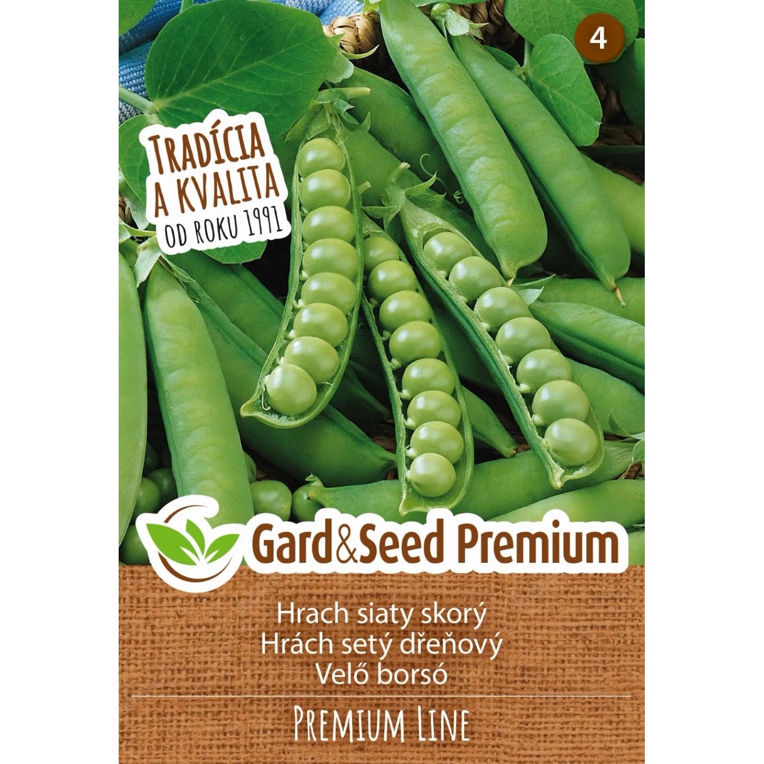 GardenSeed Premium Semínka Hrách setý dřeňový Premium Semínka