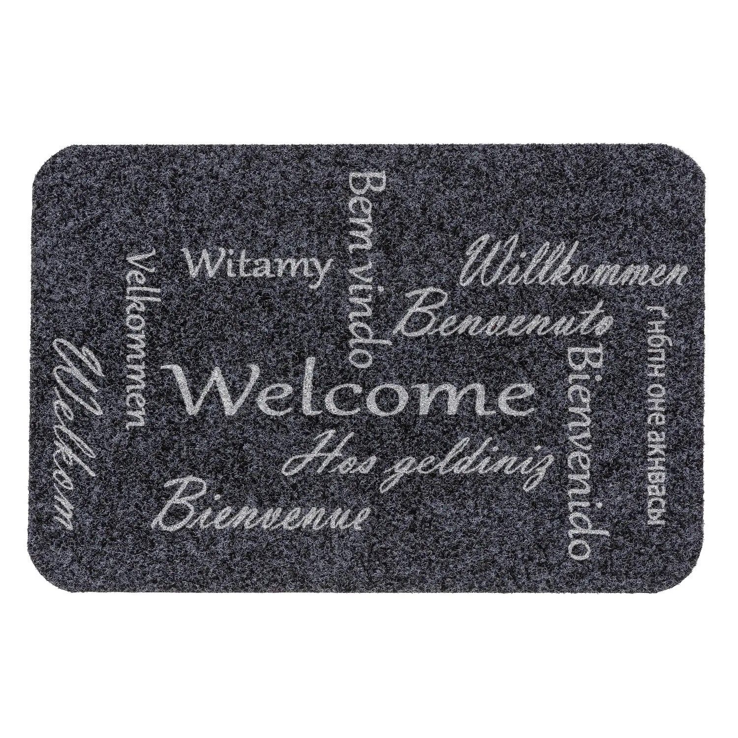 ASTRA Rohožka Basic 40 cm x 60 cm Welcome nápis šedá