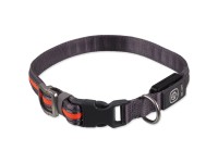 Dog Fantasy LED nabíjecí svítící obojek pro psy nylon oranžový M-L 2,5x45-65 cm
