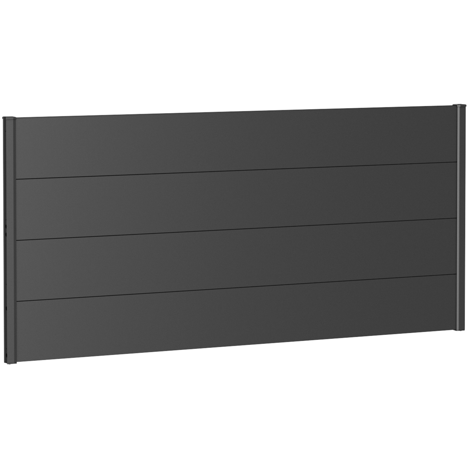 Biohort Plný plot bez prosklení tmavě šedý, 200 x 90 cm