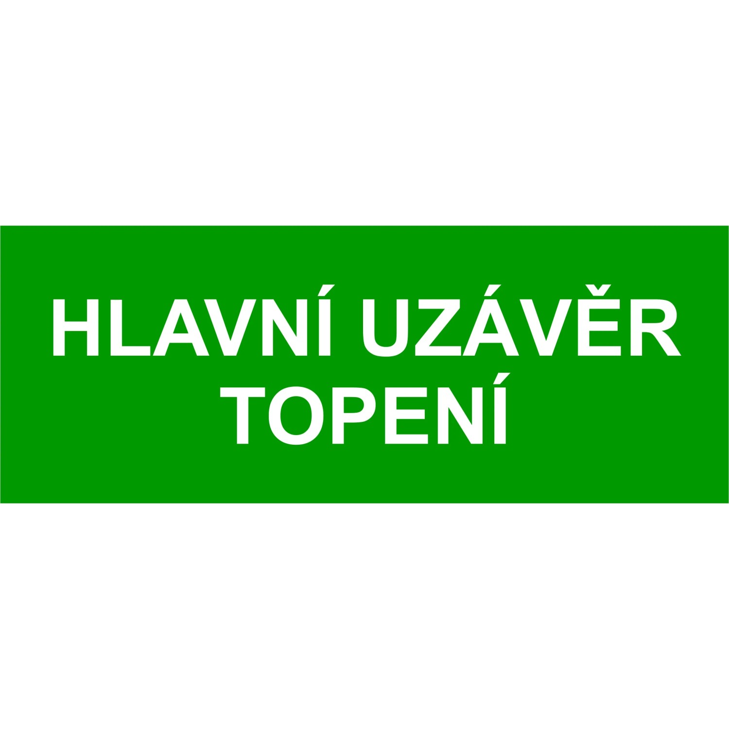 Tabulka Hlavní uzávěr topení 210 mm x 80 mm