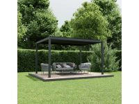 Ximax Hliníková pergola s osvětlením, tmavě šedá, 300 x 400 cm Ximax Hliníková pergola s osvětlením, tmavě šedá, 300 x 400 cm