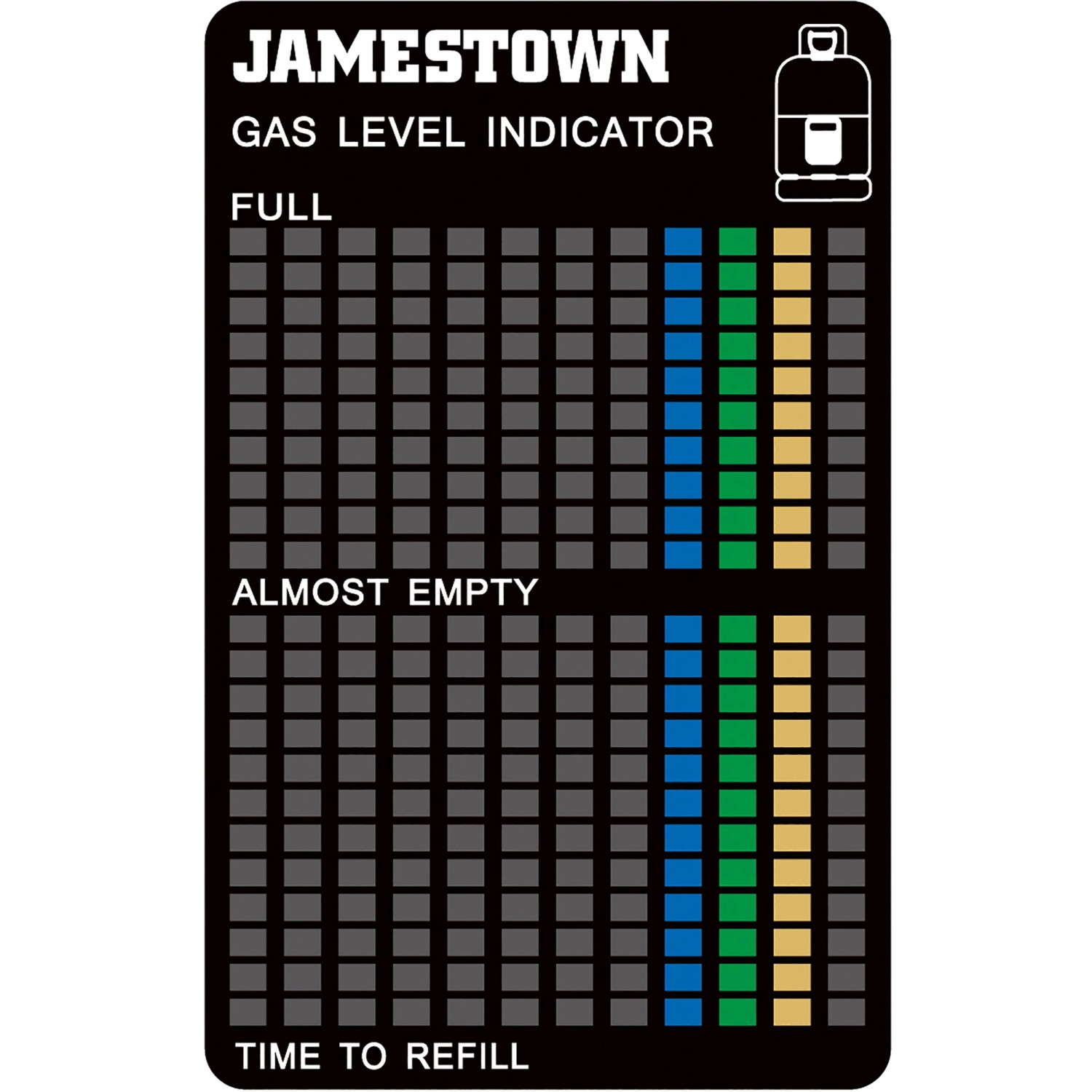 Jamestown Ukazatel hladiny plynu 10 x 6,4 cm