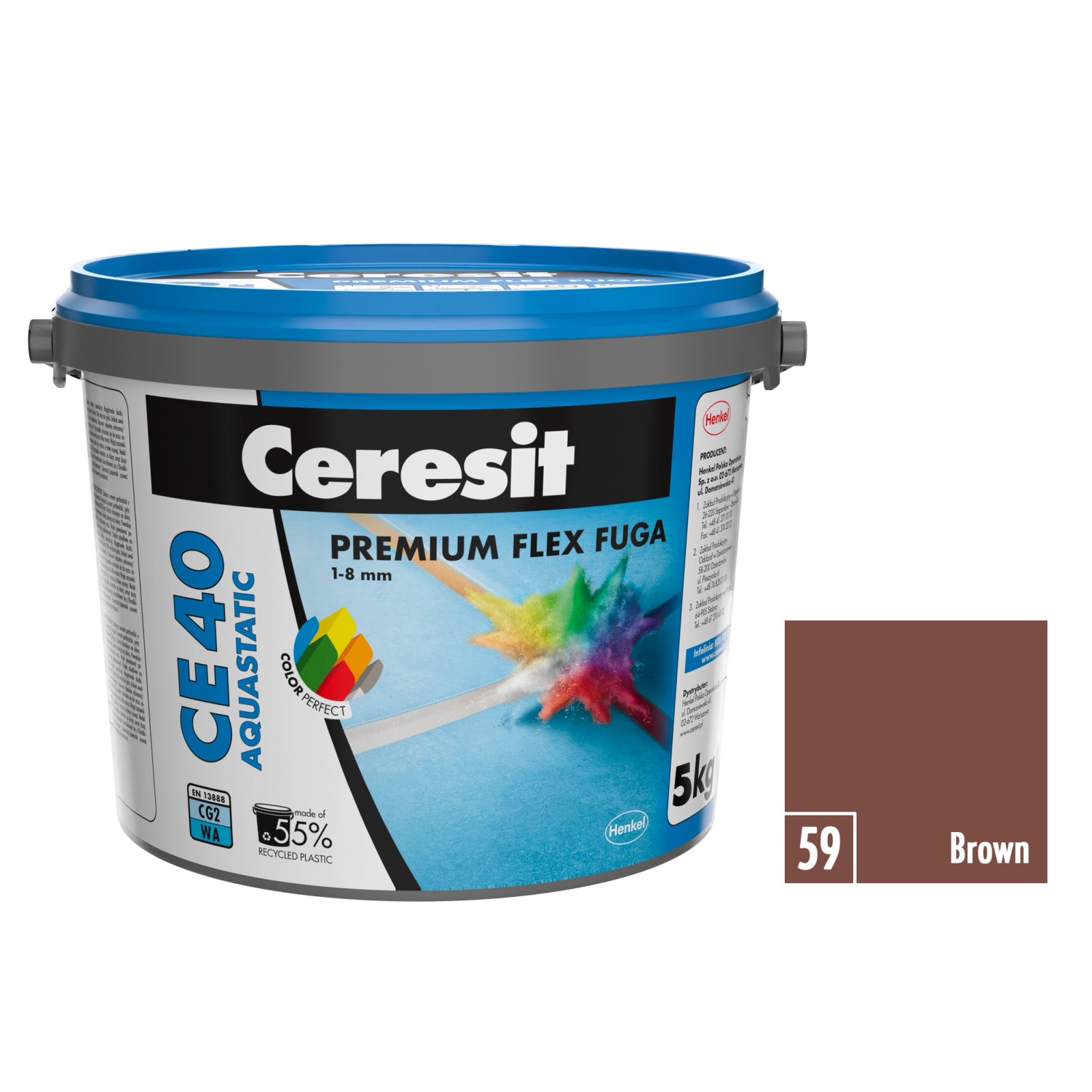 Ceresit Flexibilní spárovací hmota CE 40 Aquastatic Brown, 5 kg