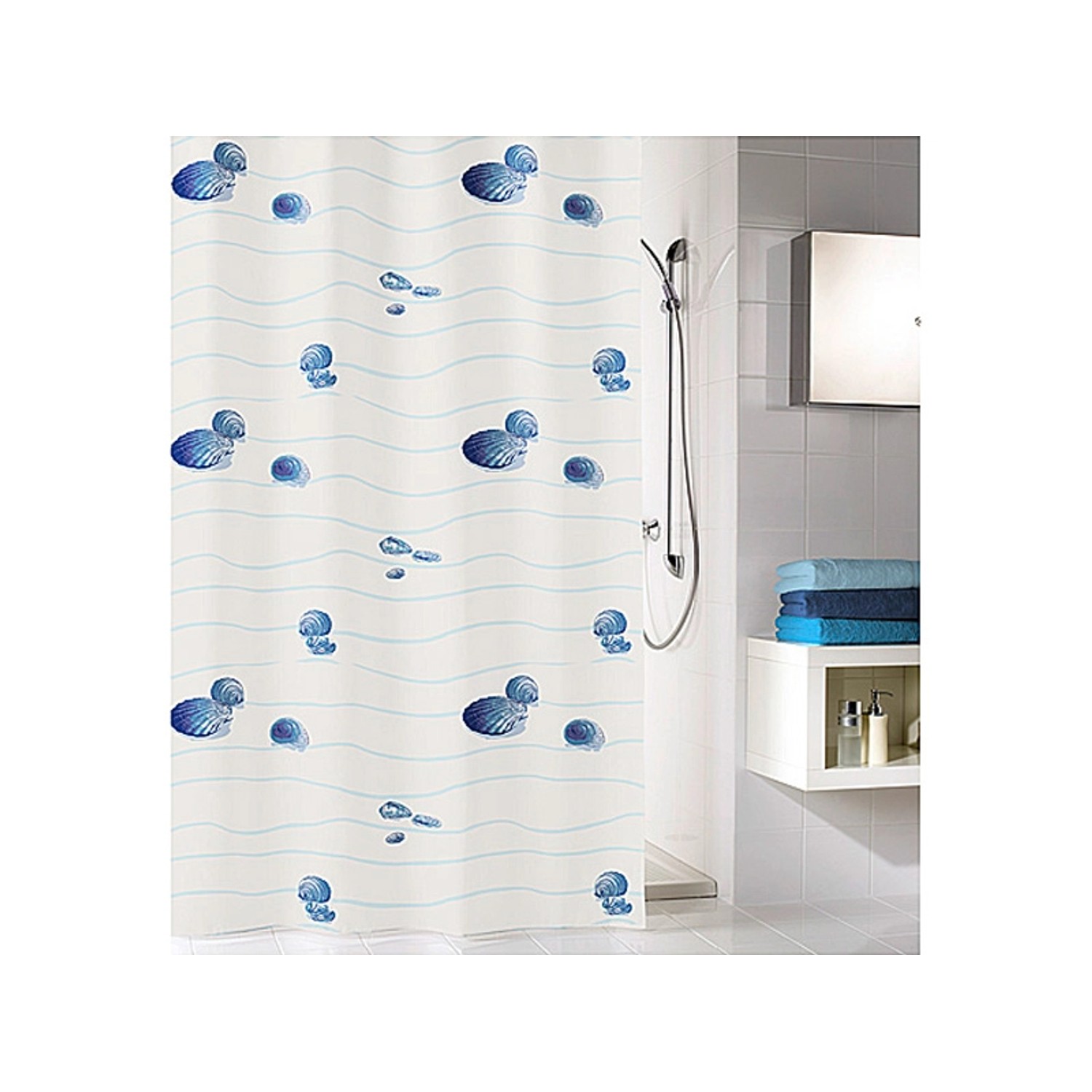Kleine Wolke Sprchový závěs Miami modrý 180 x 200 cm