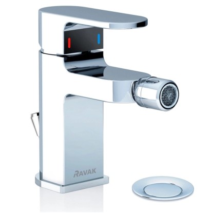 RAVAK Bidetová stojánková baterie Chrome CR 055.00CR s výpustí, chrom, 140 mm
