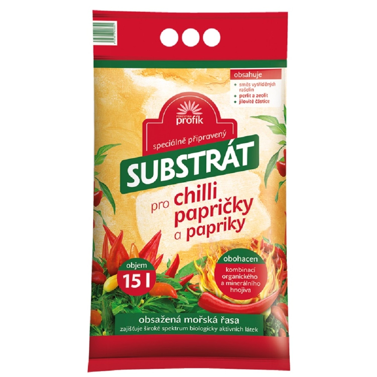 Profík substrát pro chilli papričky 15 l