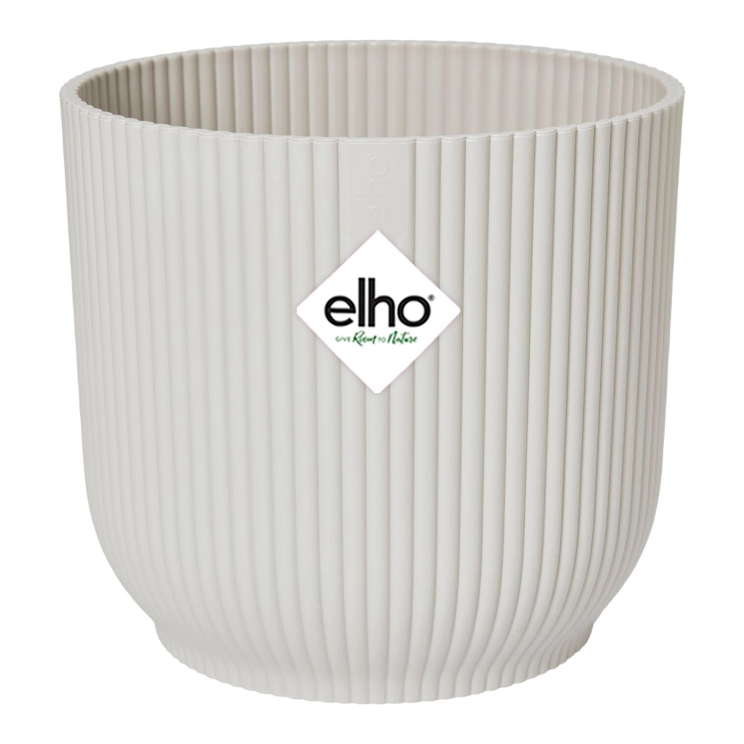 elho Květináč Vibes Fold Round hedvábně bílý pr. 25 x 23 cm