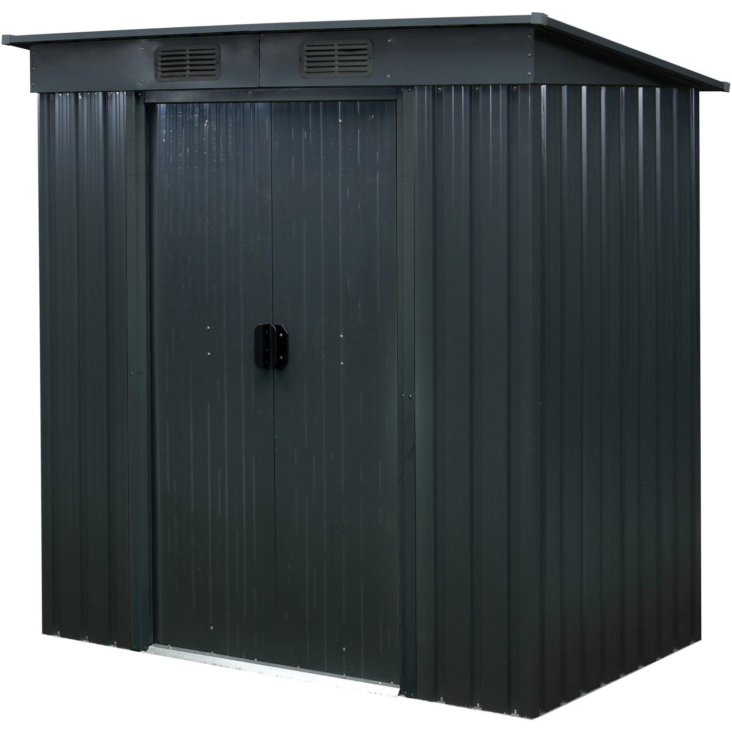 Floraworld Zahradní domek s pultovou střechou vel. I antracit 195 x 121 x 196 cm