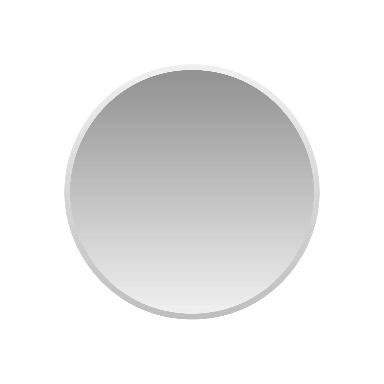 Kristall-Form Fasetové zrcadlo Tondo, stříbrné, pr. 45 cm