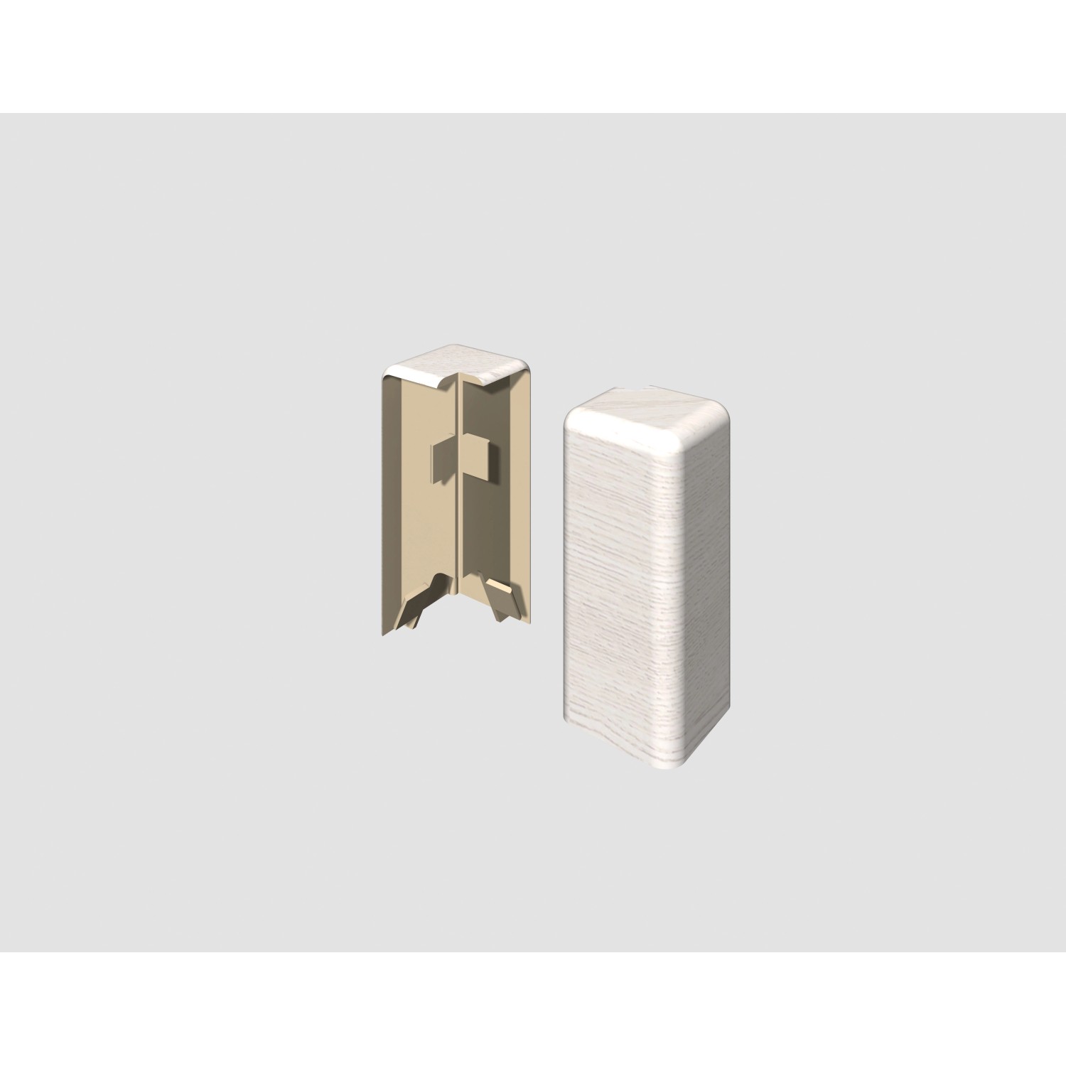 Egger Vnější roh pro soklovou lištu CUBICAL dub bílý, 2 ks