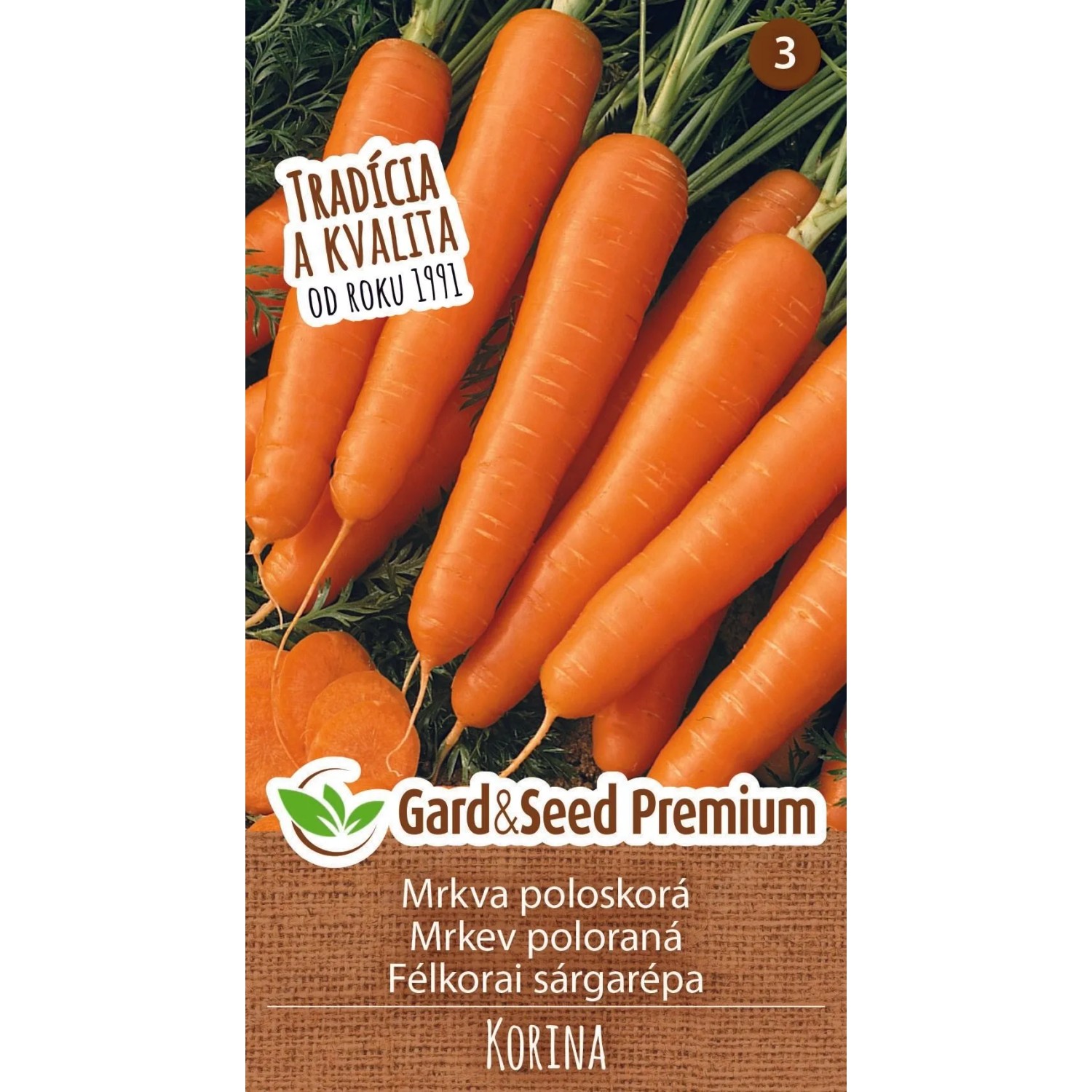 GardenSeed Premium Semínka Mrkev poloraná Korina