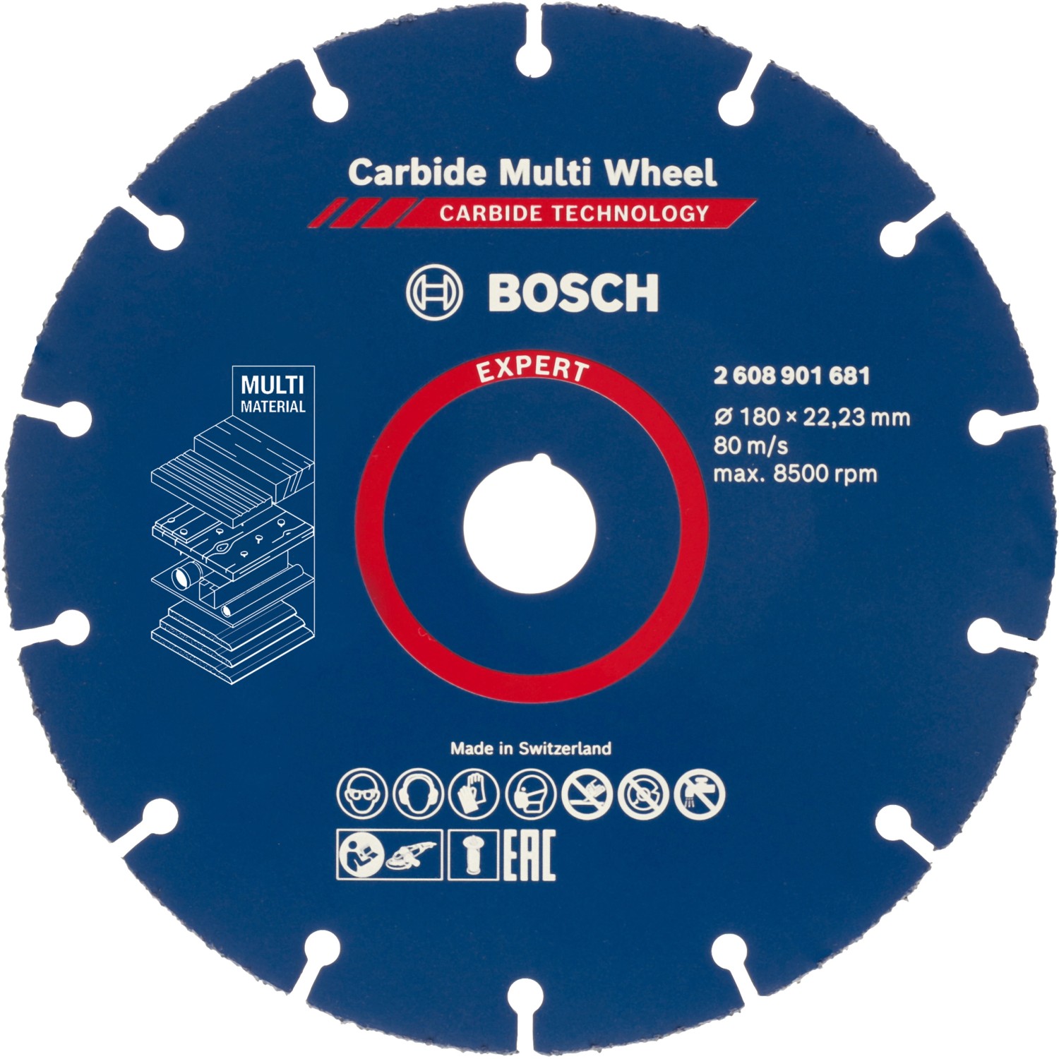 Bosch Řezací kotouč Expert Carbide Multi Wheel, pr. 180 x 22,23 mm
