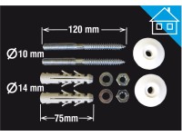 Sada šroubů k uchycení umyvadla 10 x 120 mm, 2 ks Sada šroubů k uchycení umyvadla 10 x 120 mm, 2 ks