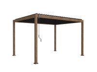 MIRADOR Pergola 111 Deluxe hnědá ebenová/ antracitová 3,6 x 4 m