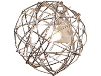 Konstsmide LED světelný řetěz na baterie 16 hliníkových drátěných koulí