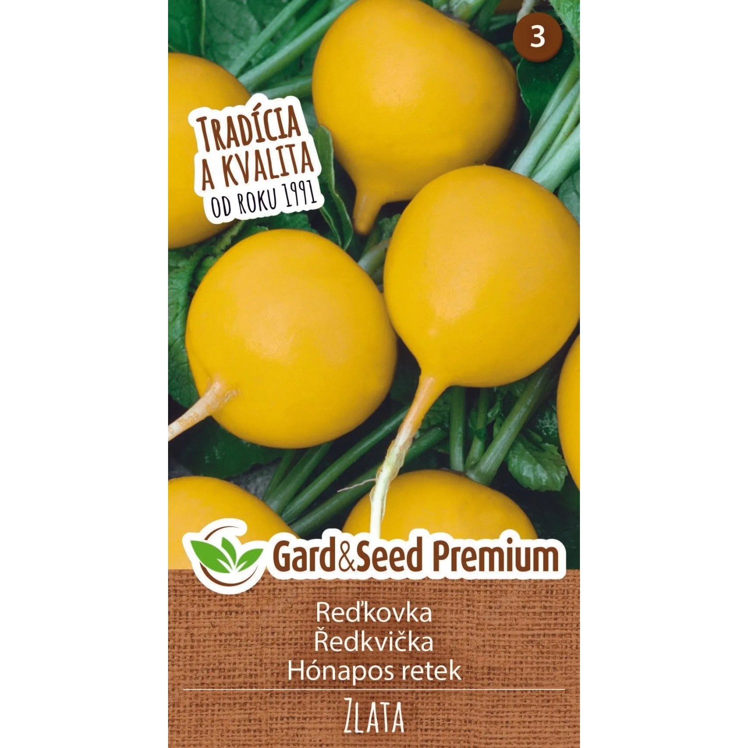 GardenSeed Premium Semínka Ředkvička Zlatá