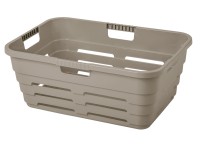 Tontarelli Koš na čisté prádlo MAYA s otvory šedohnědá, 55 x 38 x 22 cm, 32 l