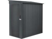 Floraworld Zahradní domek ke zdi se šikmou střechou antracit 172 x 103 x 190 cm