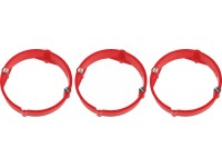 Vyrovnávací kroužky na omítku průměr 60 mm x 12 mm červené, 3 ks