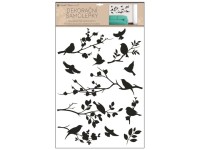 Anděl Přerov Samolepky na zeď Černá větev s ptáčky 42 x 60 cm