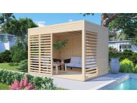 Bertilo Zahradní pavilon Lounge Modern 2, přírodní, 234 x 337 cm Bertilo Zahradní pavilon Lounge Modern 2, přírodní, 234 x 337 cm