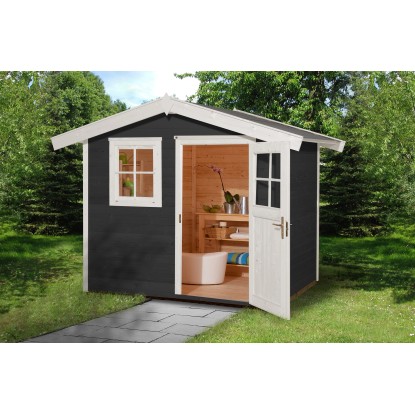 Weka Dřevěný zahradní domek 123 vel. 2, antracitová, 241 x 235 cm