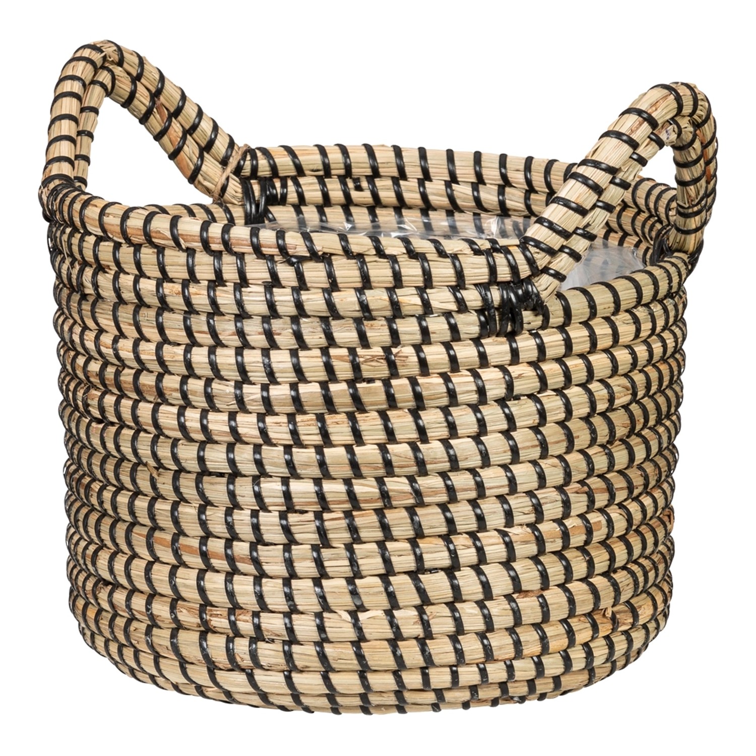 Scheurich Obal na květináč z mořské trávy 514, černá, pr. 22 x 18,5 cm