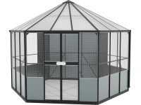 Vitavia Ptačí voliéra Circus 9000, HKP 6 mm, černá 383 x 336 x 284 cm, 9 m2
