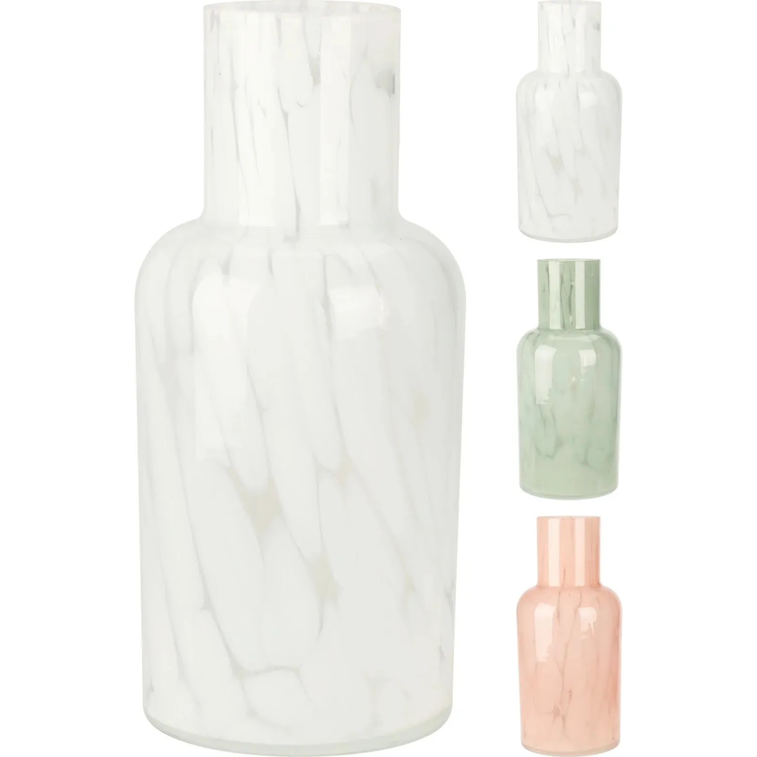 Koopman Skleněná váza, různé barvy, pr. 11 x 23 cm