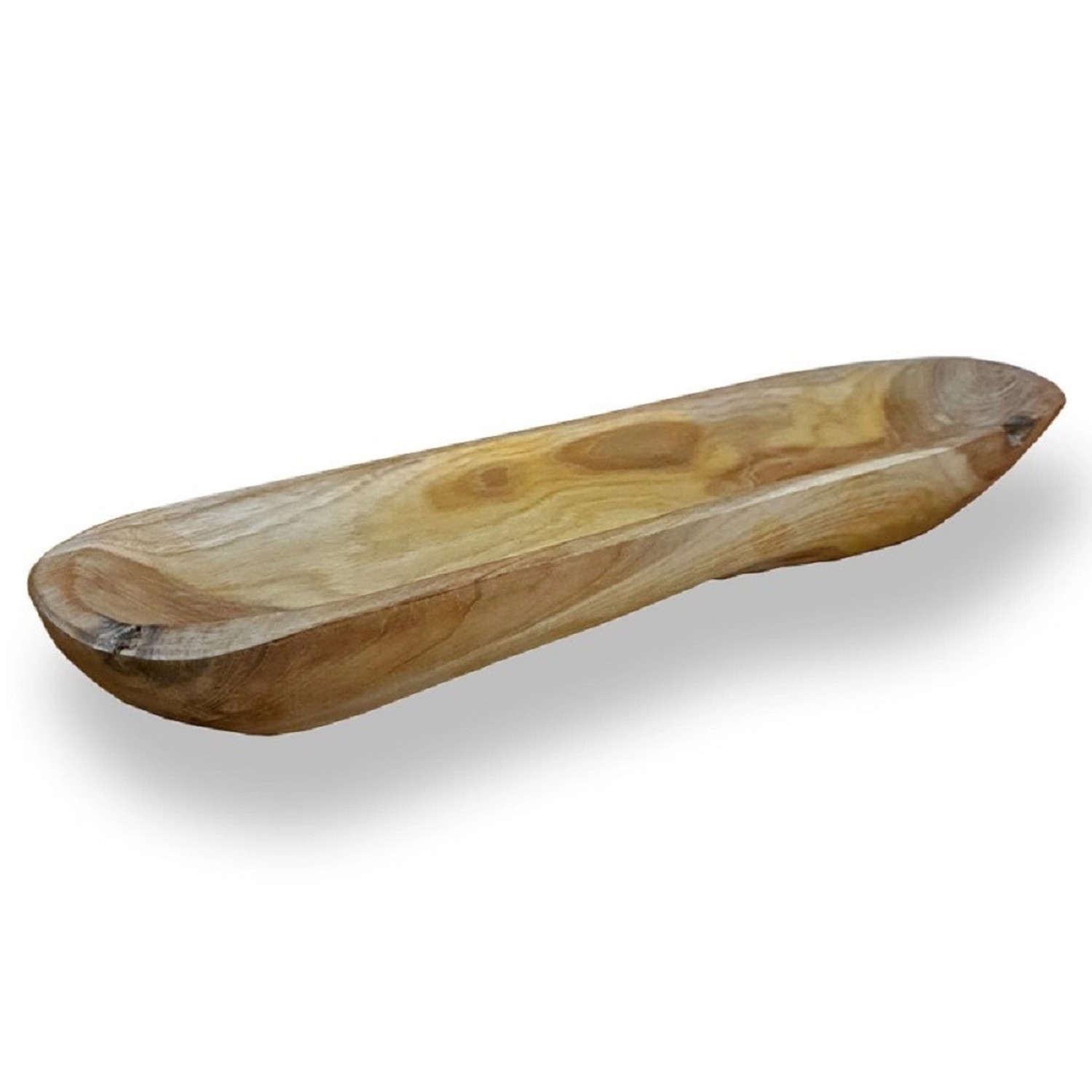 Mísa loďka zaoblená teaková, 50 cm