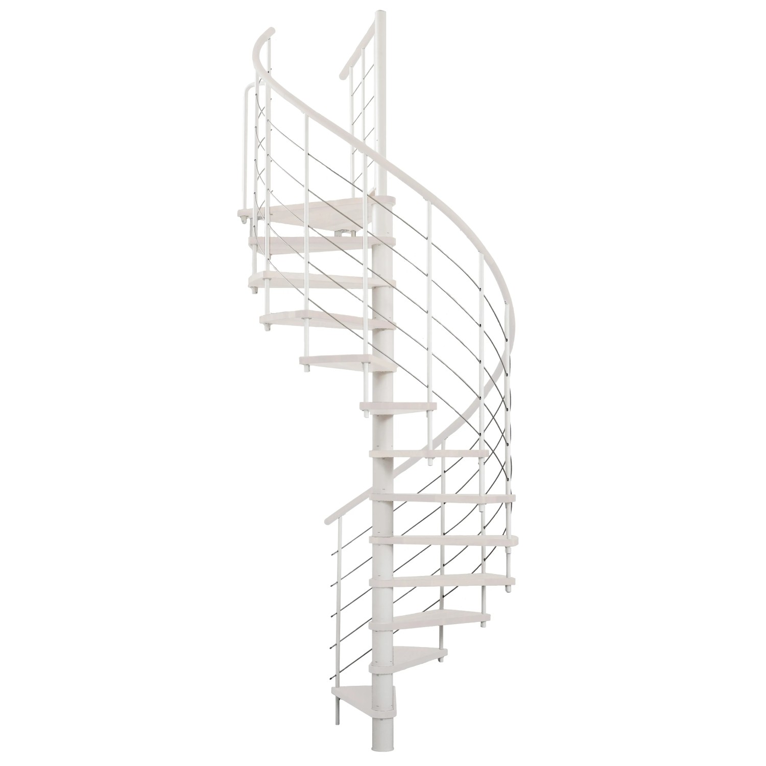 Minka STAIRS Kombinované točité schodiště Venezia bílá/bílá pr. 120 cm