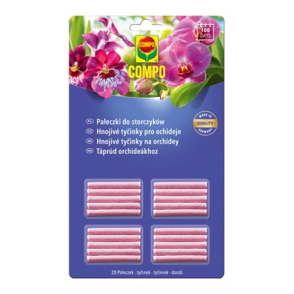 Compo tyčinky pro orchideje, 20 kusů, pro snadné hnojení.